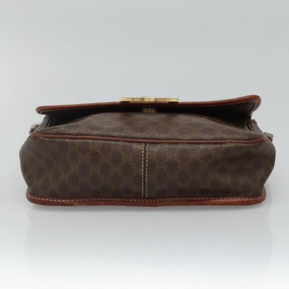 CELINE Macadam Canvas Shoulder Bag Pvc Brown Gold - Picture 9 of 12